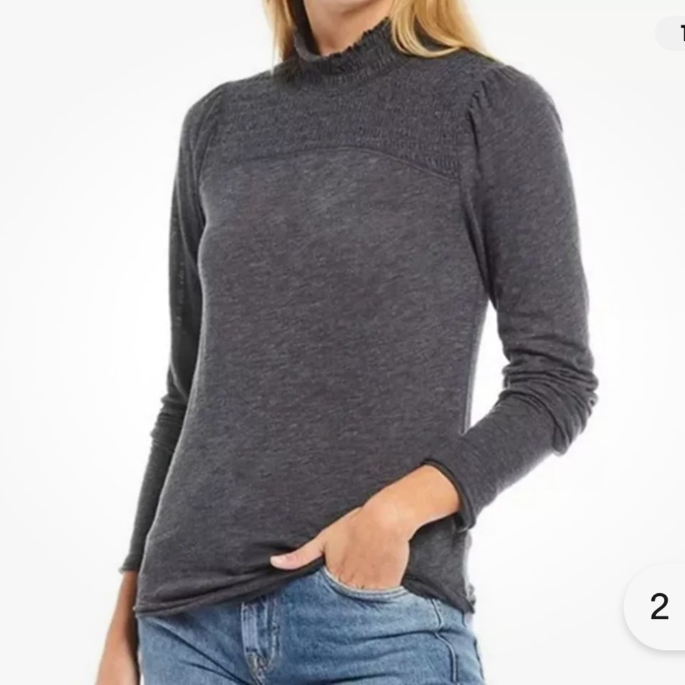We The Free Free People Caroline Smocked Top L